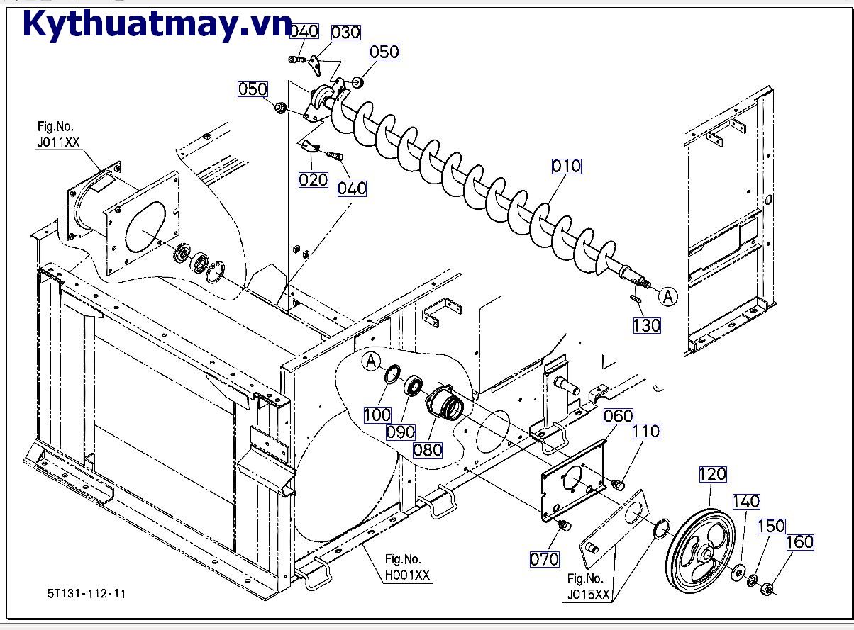 Trục máy khoan ngang thứ 1